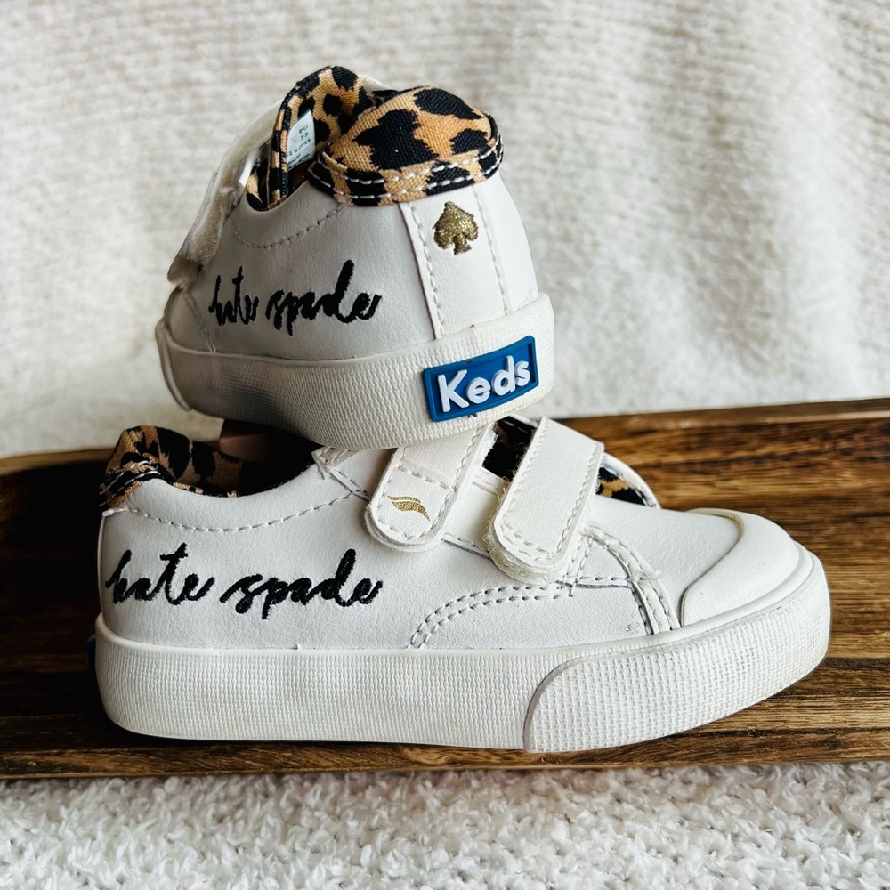 Keds Kids x Kate Spade New York Toddler Leather & Leopard Courtney Sneakers, 6M